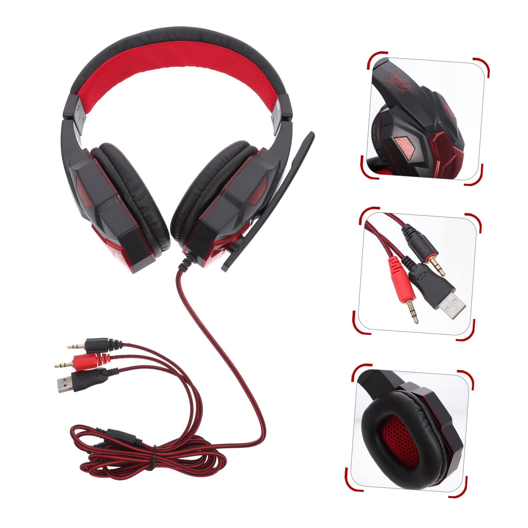 Homoyoyo Noise Cancelling Gaming Headset - Wired Over-Ear Headphones with Mic for PC, Laptop & Phone - Perfect for Gaming, Music & Online Meetings