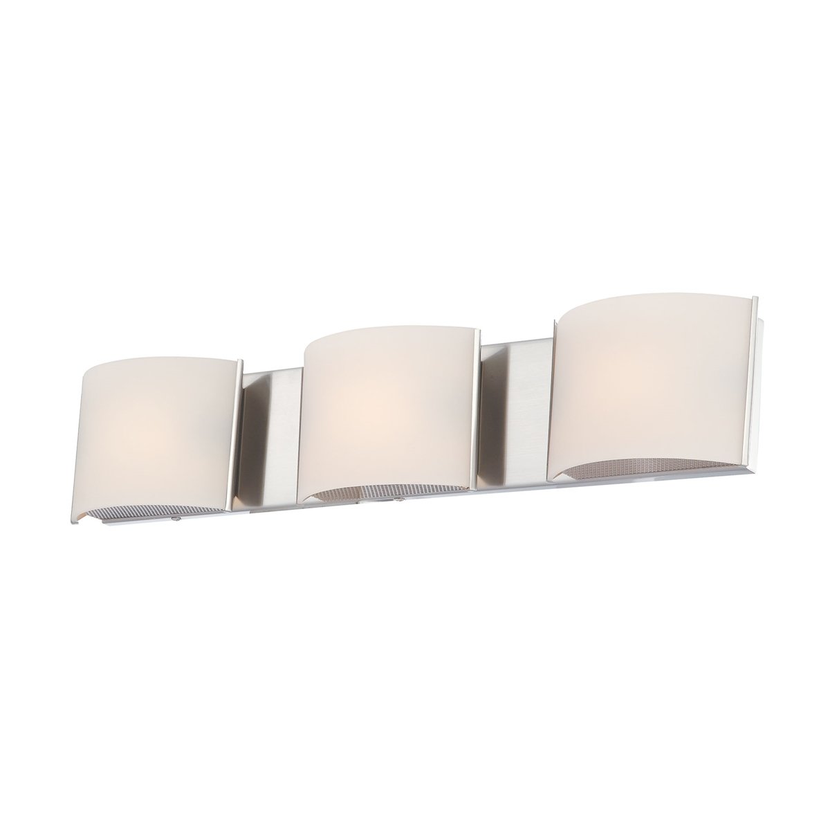 Pandora 3-Light Chrome Vanity Sconce with White Opal Glass - Perfect for Bathroom, Bedroom & Dressing Room Lighting