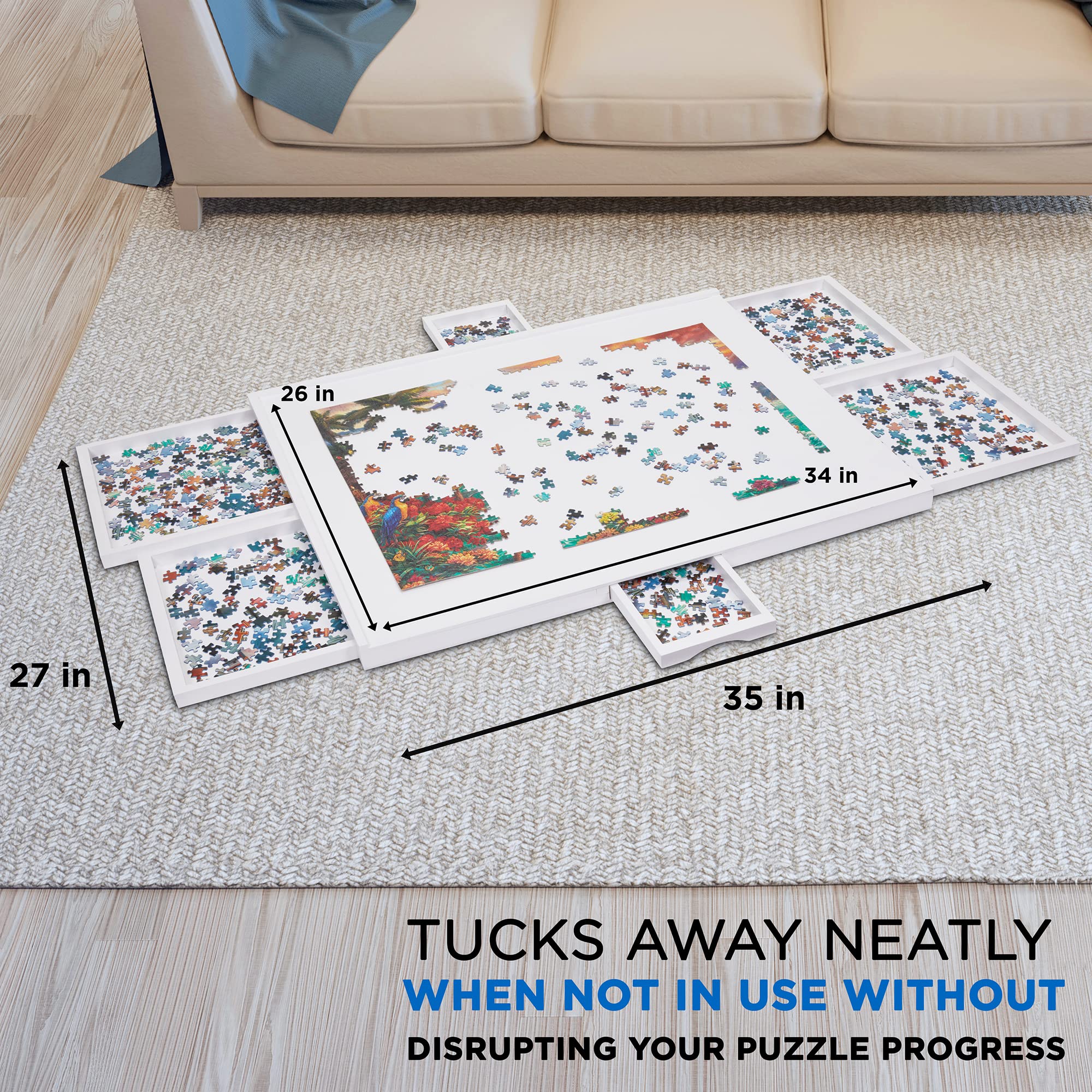 Jumbl 1500-Piece Puzzle Board with Cover - 27