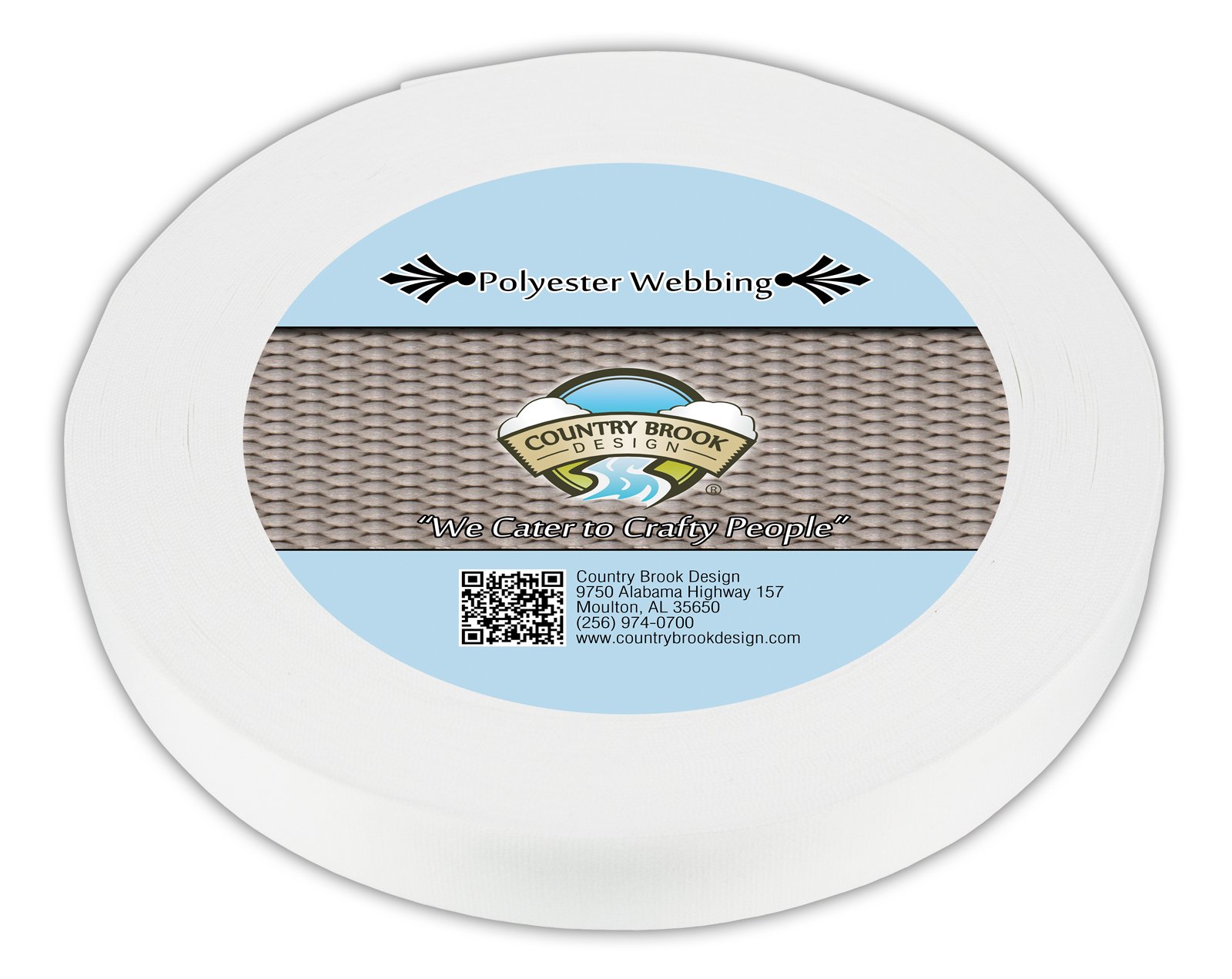Country Brook Design® 1 Inch Printable Heat Set Lanyard Polyester Webbing - 10 Yards Bulk Roll for ID Badges, Event Passes & Custom Promotional Products