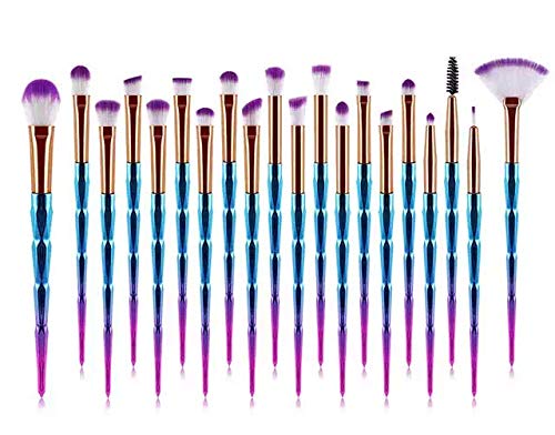 20-Piece Professional Unicorn Makeup Brush Set - Eyeshadow, Eyeliner & Blending Brushes for Crease & Full Eye Makeup | Luxury Beauty Tools for Women & Teens | Perfect for Daily Use, Special Occasions & Professional Makeup Artists