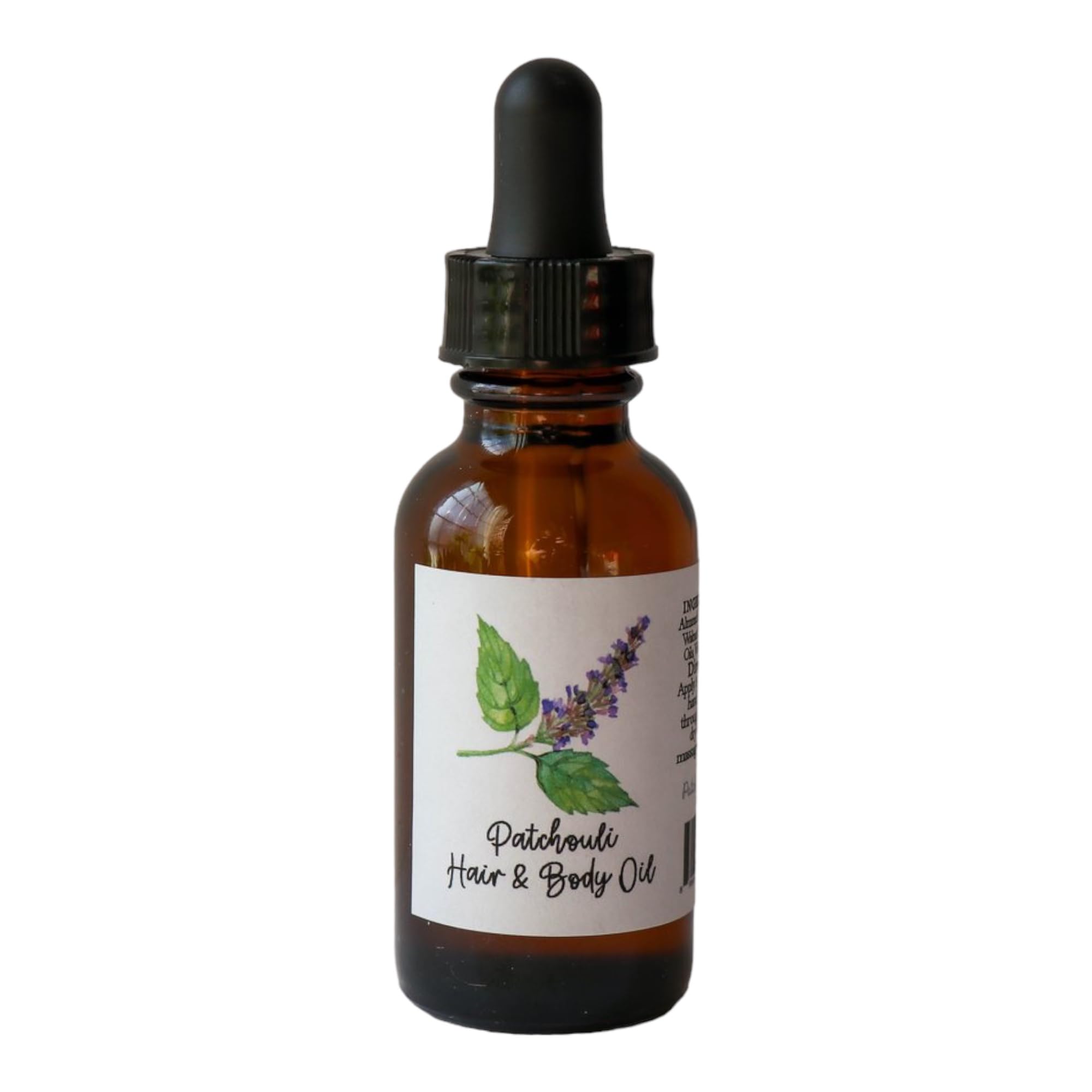 Organic Patchouli Hair & Body Oil for Dry Skin & Frizzy Hair - Natural Moisturizer & Nourishing Treatment for Massage, Aromatherapy & Daily Hydration