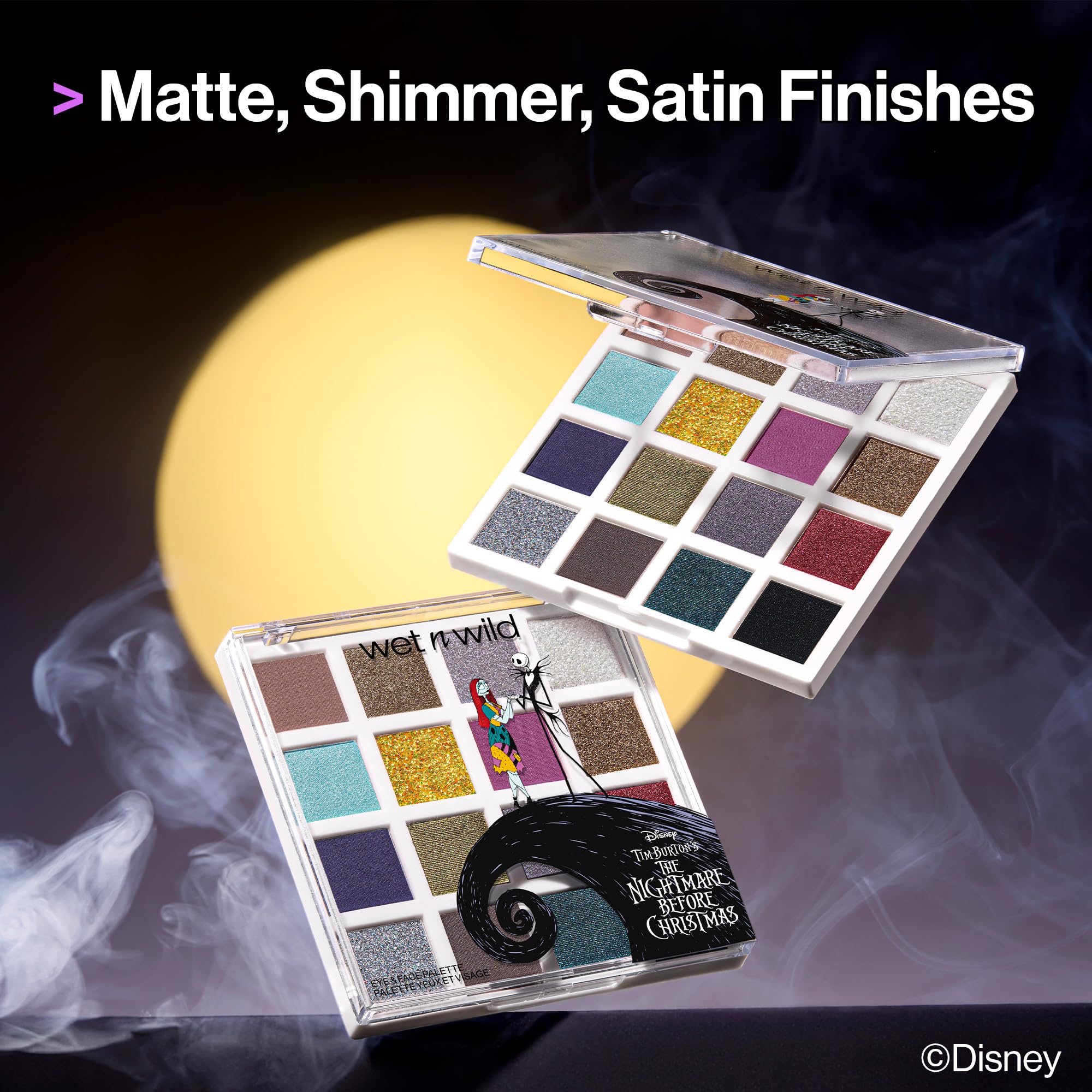 Wet n Wild Nightmare Before Christmas Limited Edition PR Box Makeup Set - Holiday, Halloween & Party Makeup Collection for Cosplay, Themed Events & Gift Giving