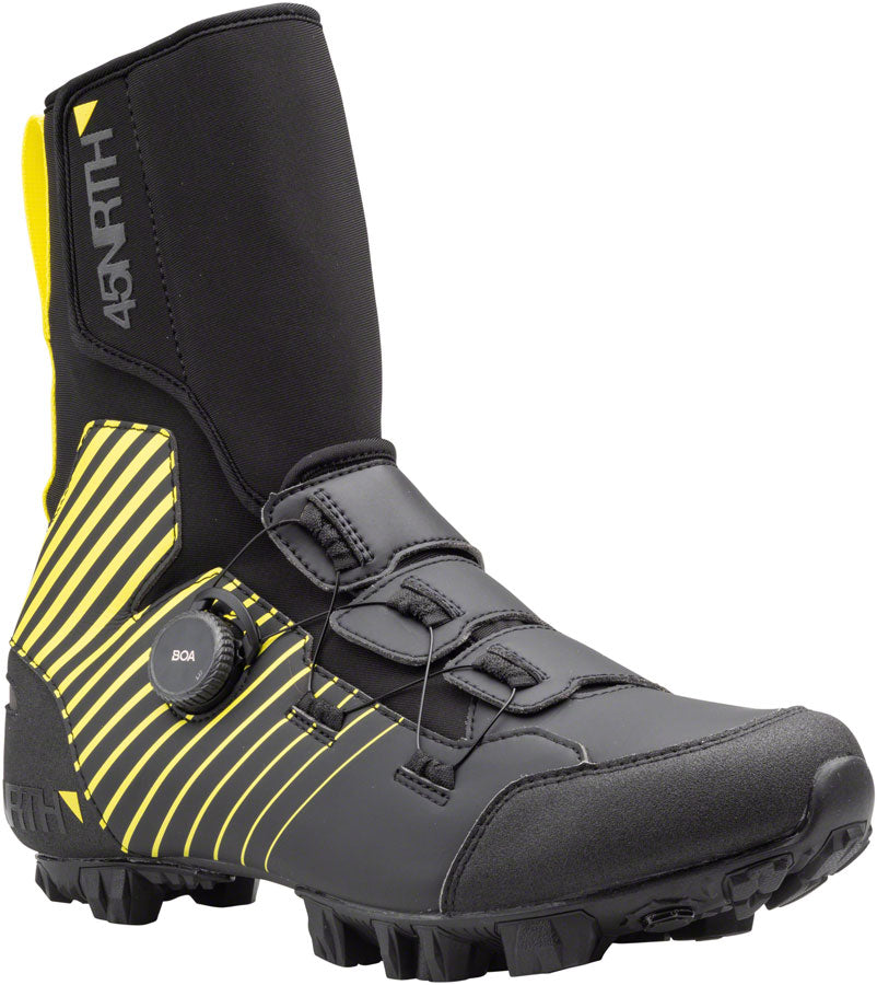 45NRTH Ragnarok Tall Cycling Boot - Waterproof Winter Bike Shoes for Men & Women, Black, Size 37 - Perfect for Cold Weather Commuting & Mountain Biking