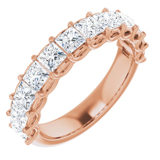 2.16 Carat Princess Cut Diamond Wedding Band for Women - Elegant Bridal Ring for Engagement, Anniversary & Special Occasions