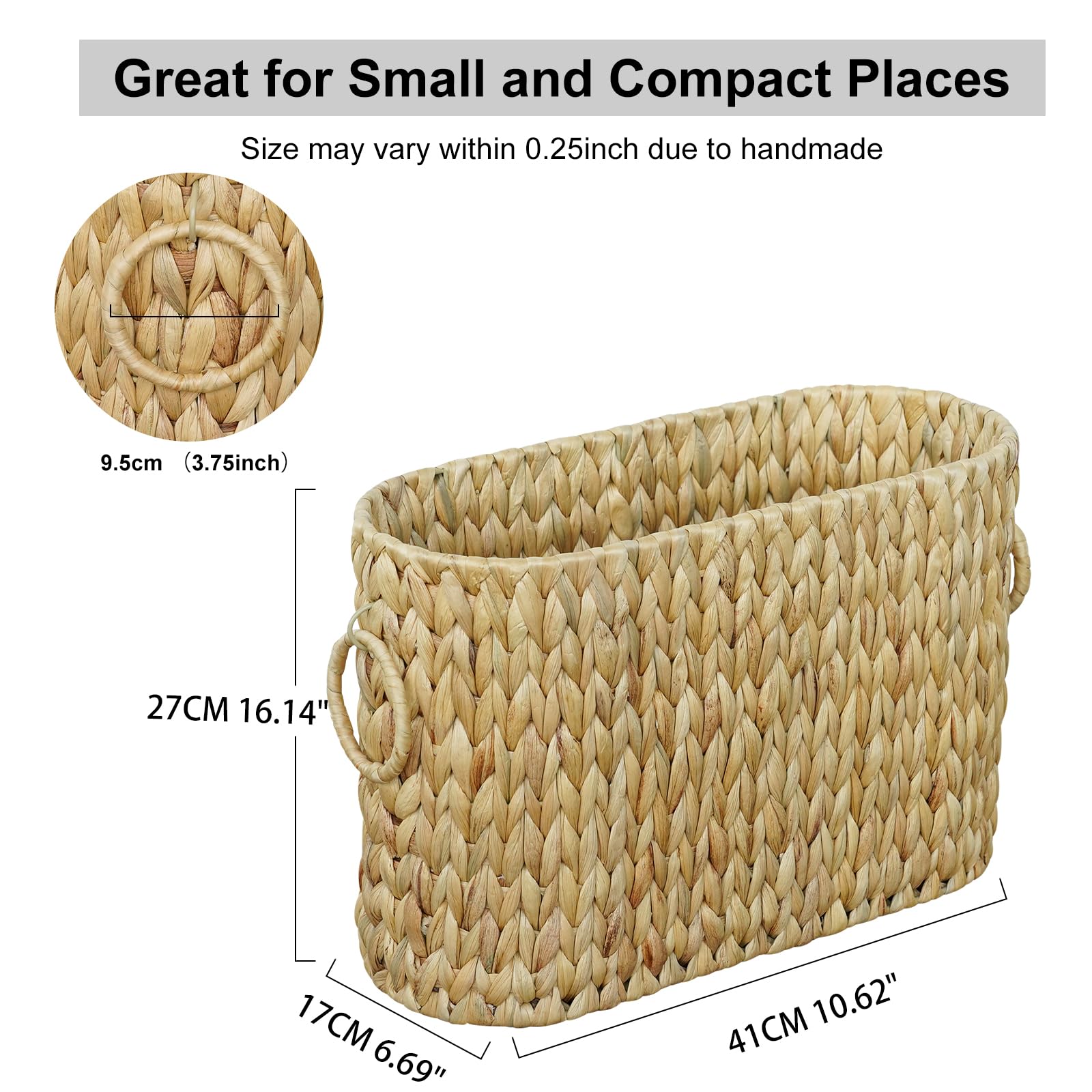 Water Hyacinth Toilet Paper Storage Basket - Large Bathroom Organizer Holds 9 Mega Rolls - Natural Woven Toilet Paper Holder for Bathroom, Vanity & Powder Room - Perfect for Home, Apartment & Guest Bath Decor