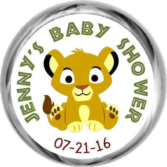 Personalized Baby Lion King Stickers - Custom Candy Wrappers for Baby Showers, Birthday Parties & Gift Packaging