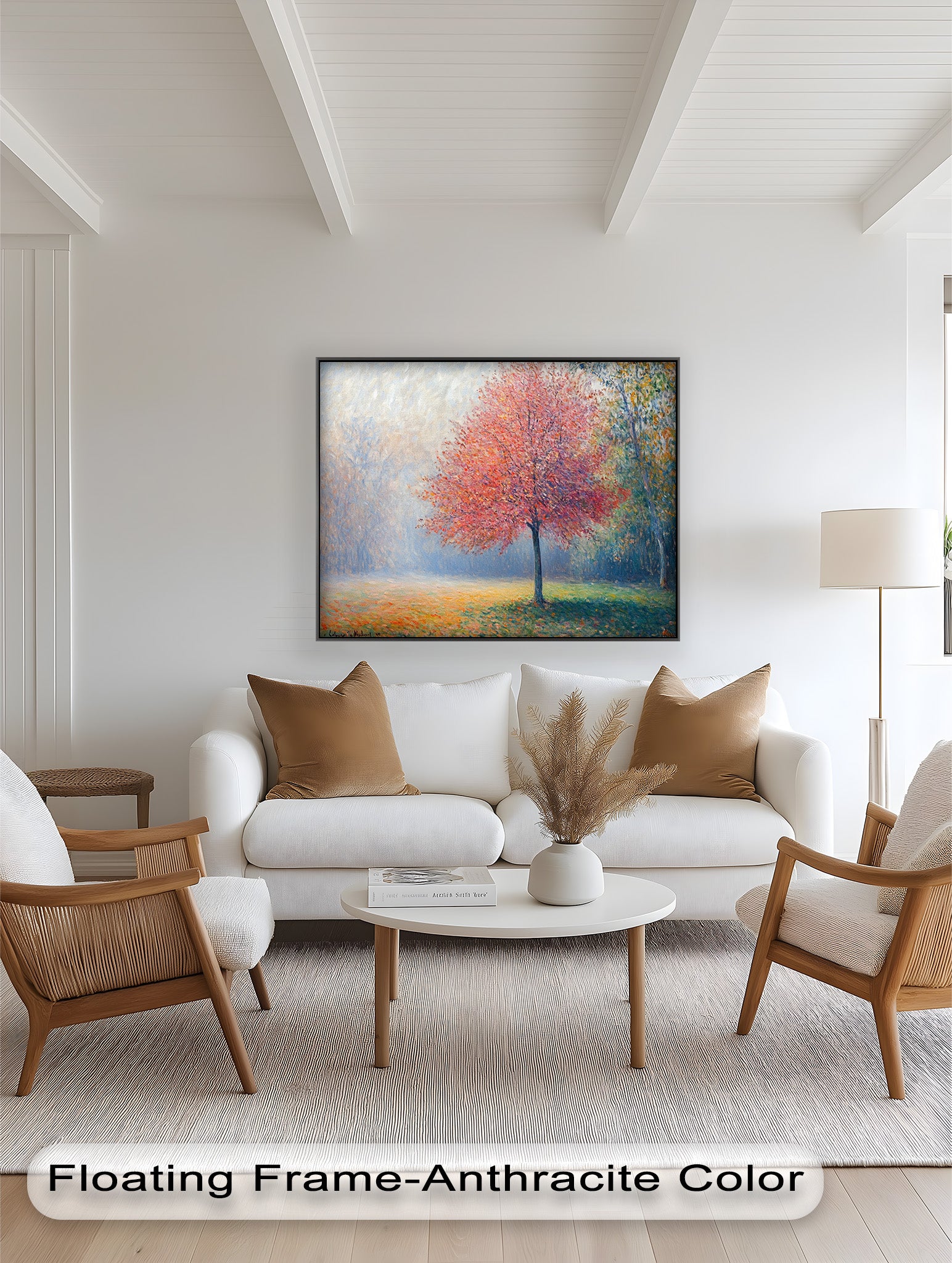 Autumn Radiance Impressionist Oil Painting - Handmade Landscape Artwork for Home Decor, Office Wall, Living Room & Gift