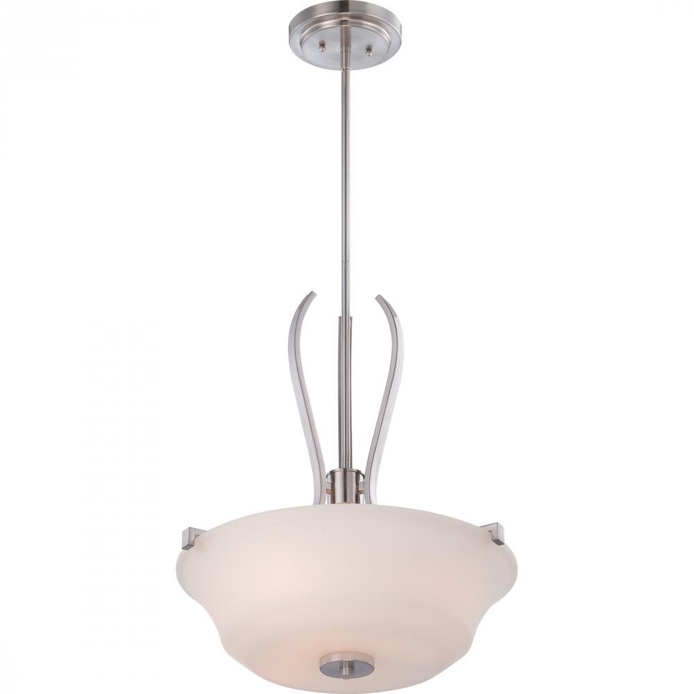 Quoizel KPR2818BN Kemper 4-Light Brushed Nickel Pendant Light Fixture - Modern Dining Room & Kitchen Island Lighting for Home Decor