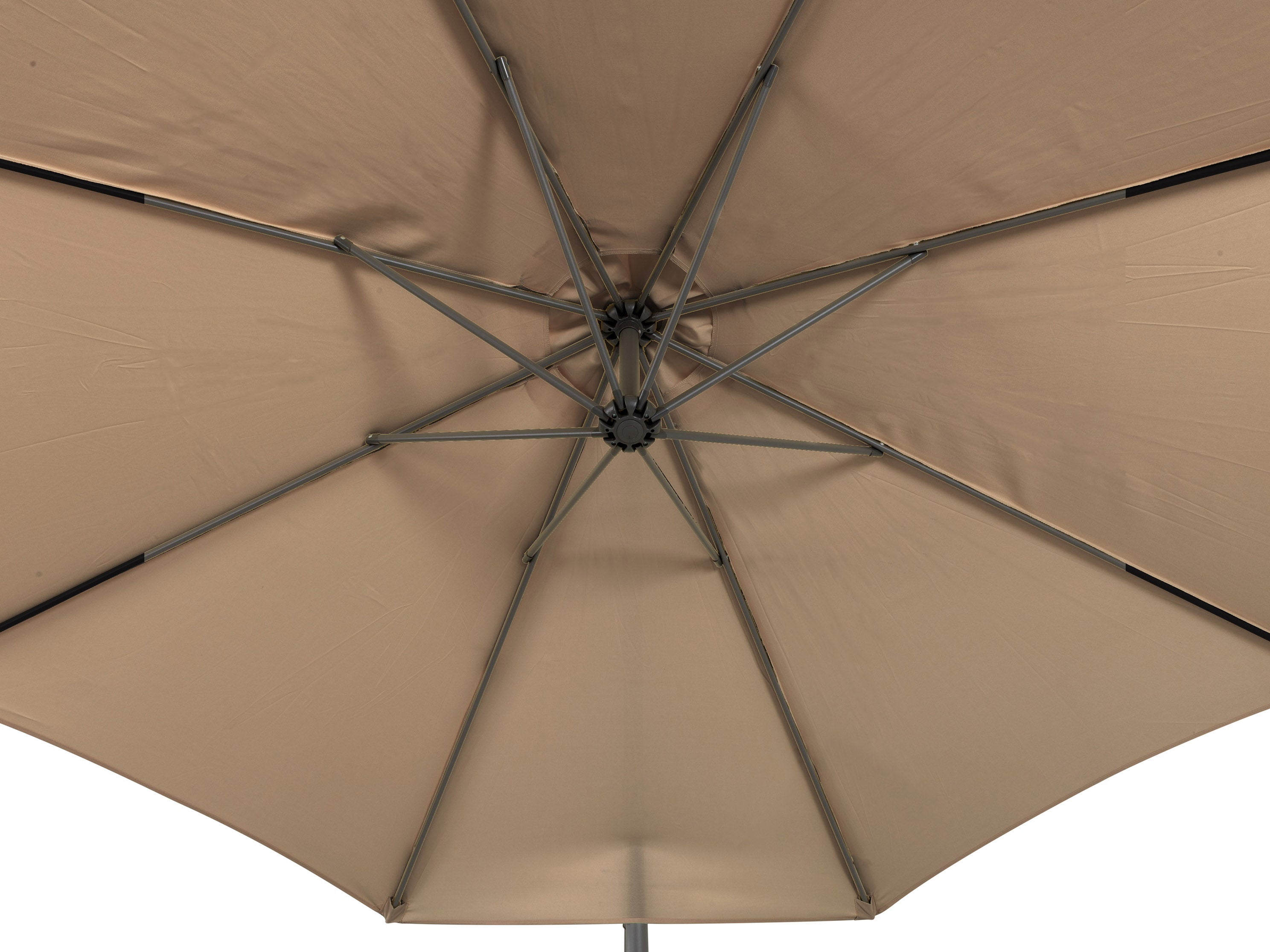 9.5ft Tilting Offset Patio Umbrella - Adjustable Cantilever Outdoor Market Umbrella with Wind Vent, 360° Rotation, UV Protection - Perfect for Poolside, Backyard, Deck, Garden and Outdoor Dining Areas (Brown)