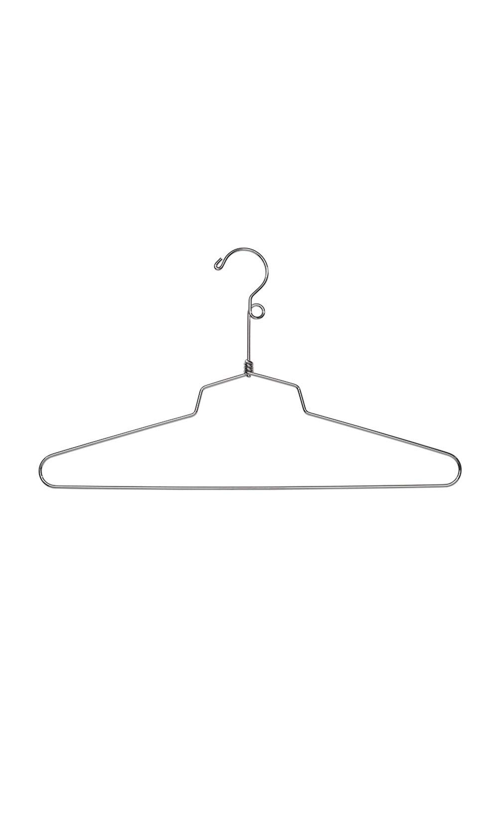 100 Pack Chrome Metal Dress Hangers - 16 Inch Clothes Hangers for Closet Organization, Retail Stores & Dry Cleaning Businesses - Heavy Duty Garment Hangers for Pants, Suits & Coats