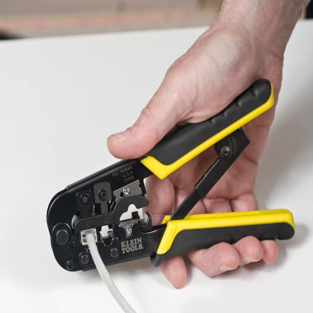 Klein Tools VDV001819 6-Piece Cable Installation Tool Set - Includes Crimpers, Scout Pro 3 Cable Tester, Snips & Punchdown Tool with Carrying Case | Ideal for Network Technicians, Electricians & DIY Cable Projects