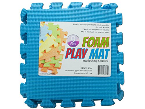 Interlocking Foam Play Mat Set of 8 - Non-Toxic, Soft & Durable Floor Tiles for Kids Playroom, Nursery, Gym & Daycare - Easy to Clean & Assemble