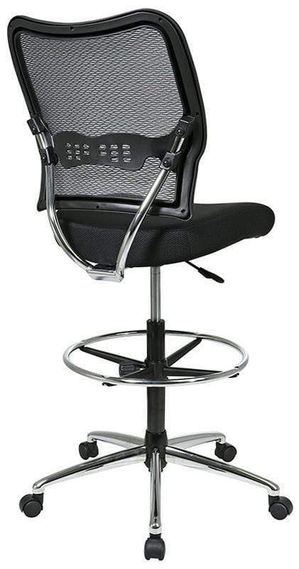 Ergonomic Mesh Back Drafting Stool - Adjustable Height Bar Stool for Office, Kitchen Counter, or Drafting Table - Space Seating 13 37P500D - Perfect for Home, Office & Workspaces