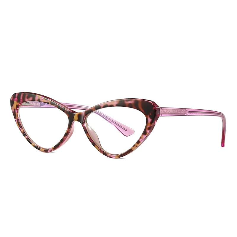 CCspace Unisex Full Rim Cat Eye Titanium Frame Eyeglasses TR90 - Lightweight Durable Glasses for Work, Reading & Fashion