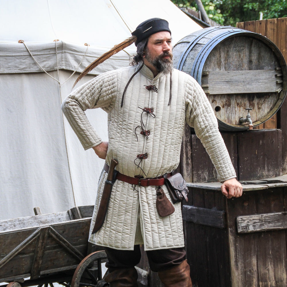 Rabenfurth Natural Gambeson - Medieval Armor Padding for LARP, Reenactment & Cosplay | Durable & Comfortable Historical Wear