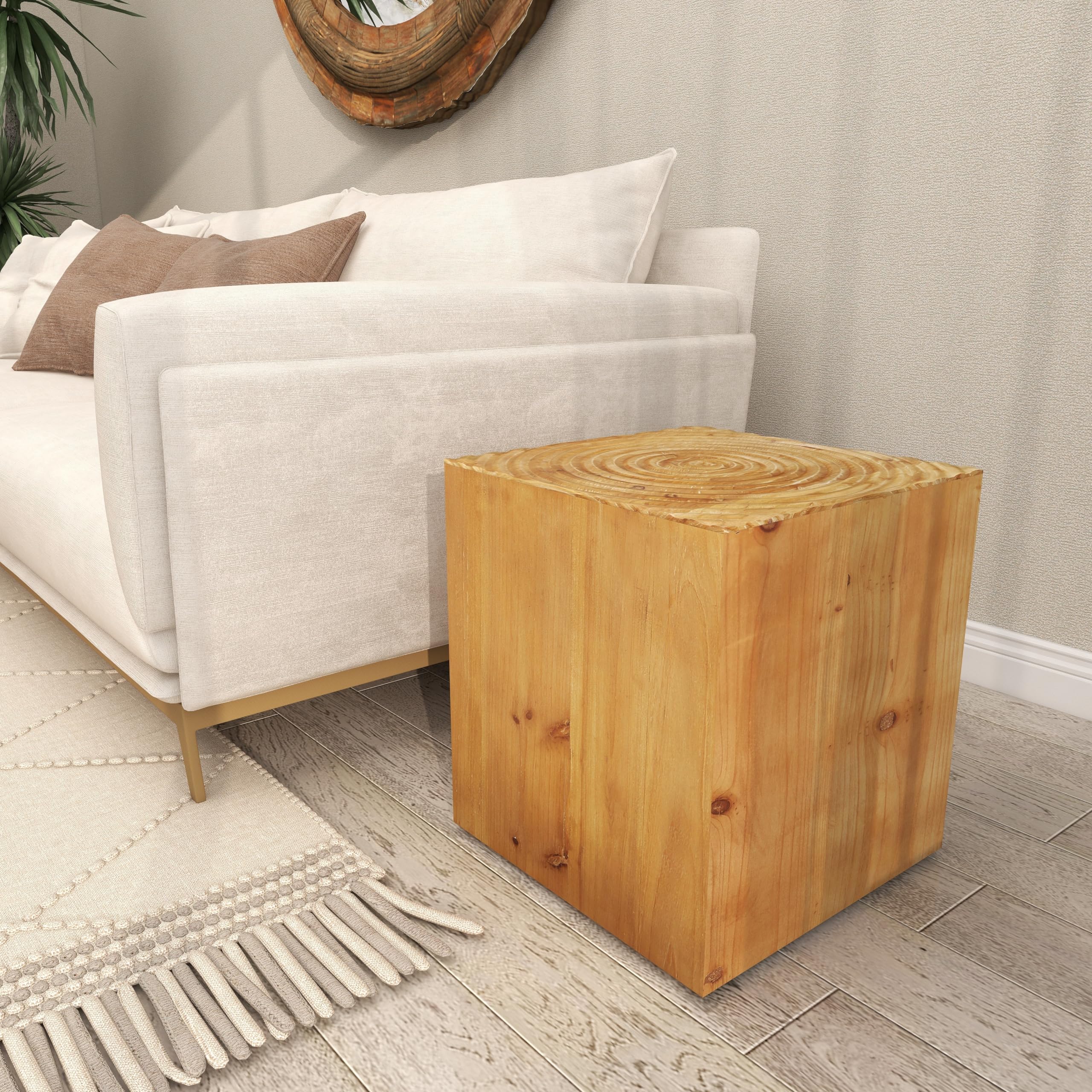 Deco 79 Handcrafted Wooden Accent Table - Intricately Carved Side Table 16x16x18 Inches, Rich Brown Finish - Perfect for Living Room Decor, Bedroom Nightstand or Entryway Furniture