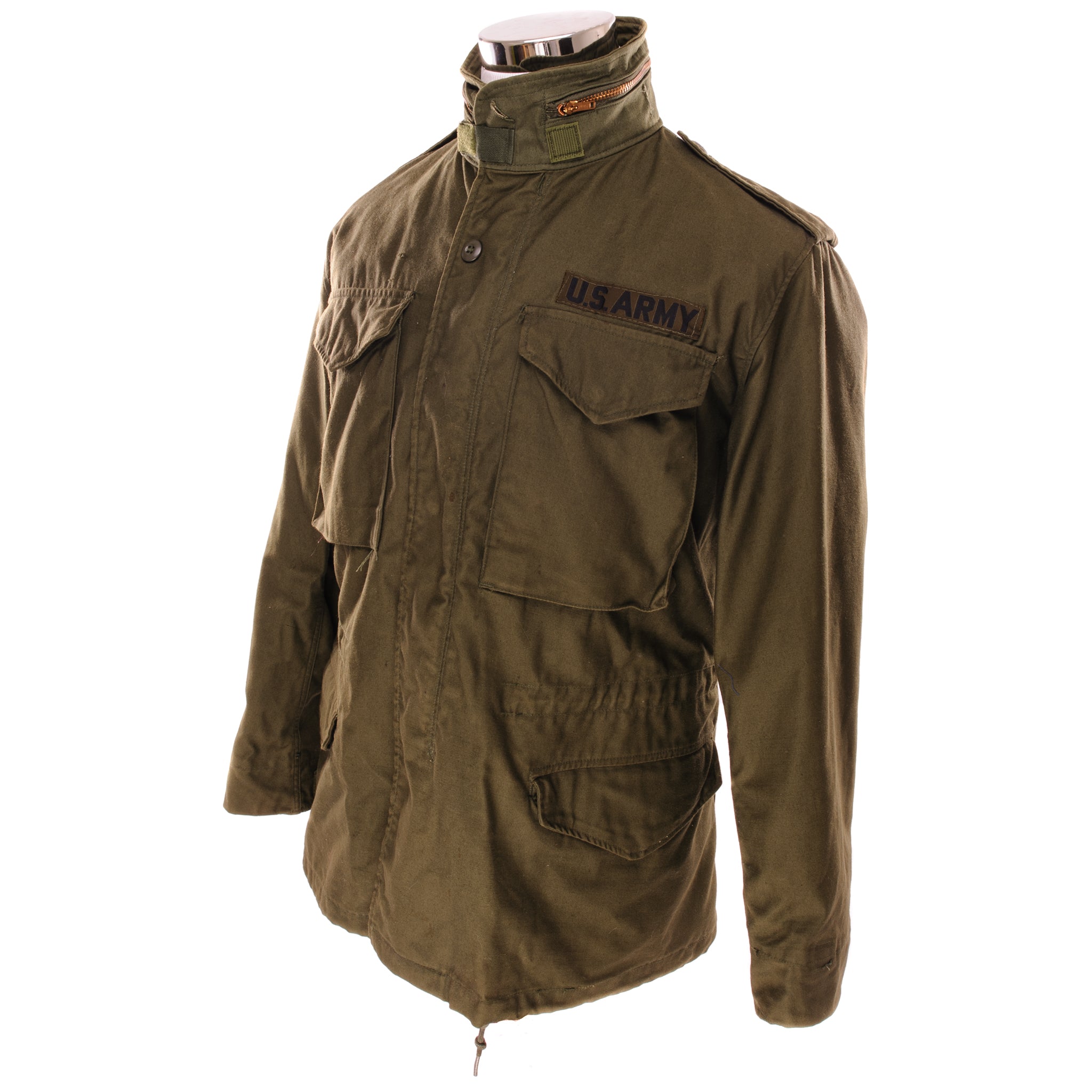 Vintage US Army M-1965 M65 Field Jacket - Vietnam War Era Military Jacket - Small Short Size - Olive Drab Green - Outdoor Hiking, Camping & Tactical Gear