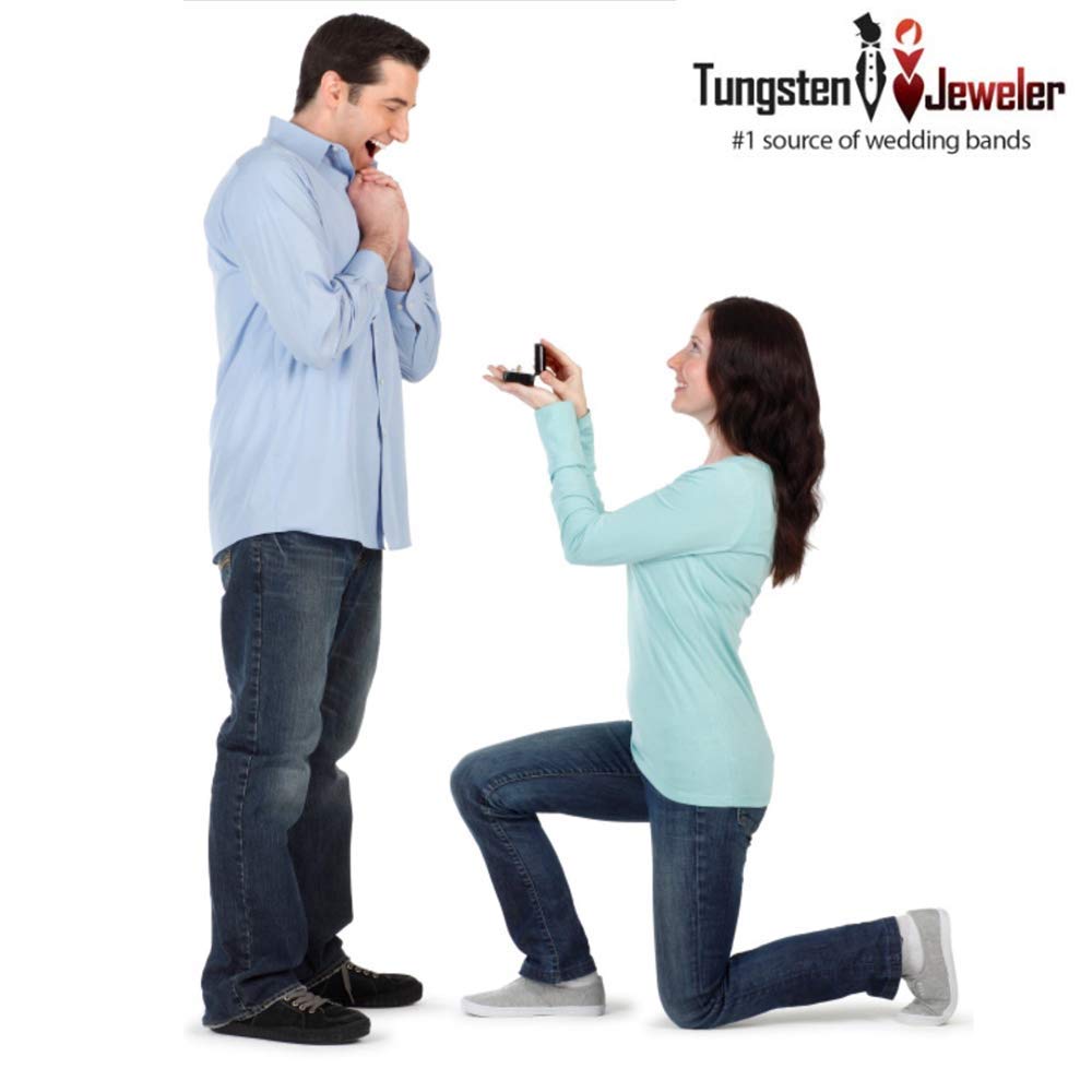 Personalized Tungsten Wedding Rings for Couples - Gold-Plated 9mm Domed Band for Men & Women - Perfect for Anniversaries & Engagements