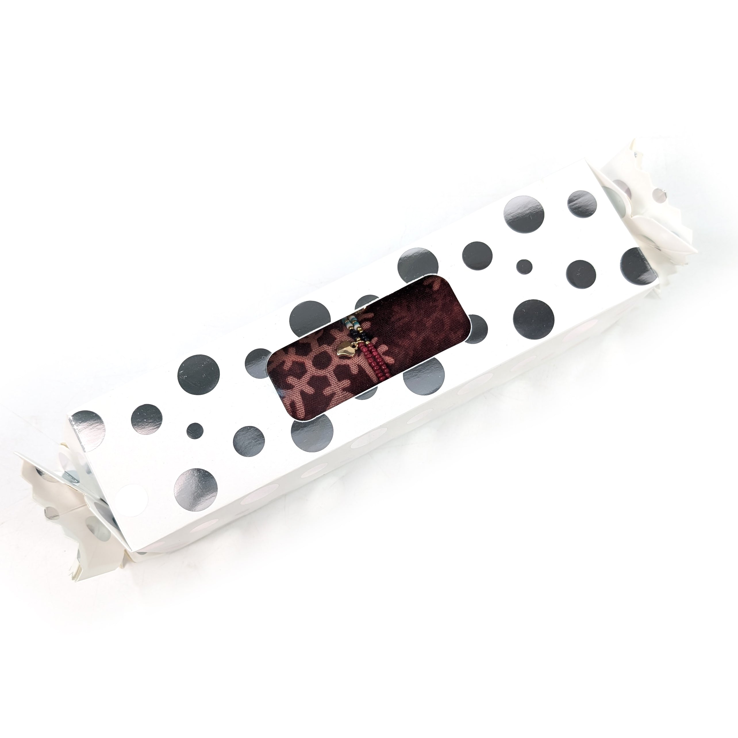 Red Snowflake Scarf and Bracelet Gift Set in a Cracker - Perfect Christmas Present, Holiday Accessories for Women, Winter Fashion Gift Idea