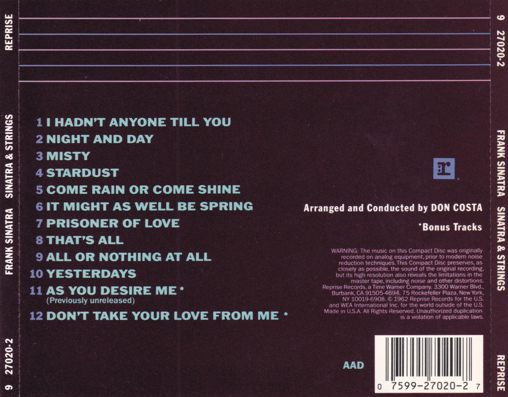Frank Sinatra & Strings - Classic Jazz & Swing Music Album | Perfect for Relaxing, Dinner Parties & Romantic Evenings