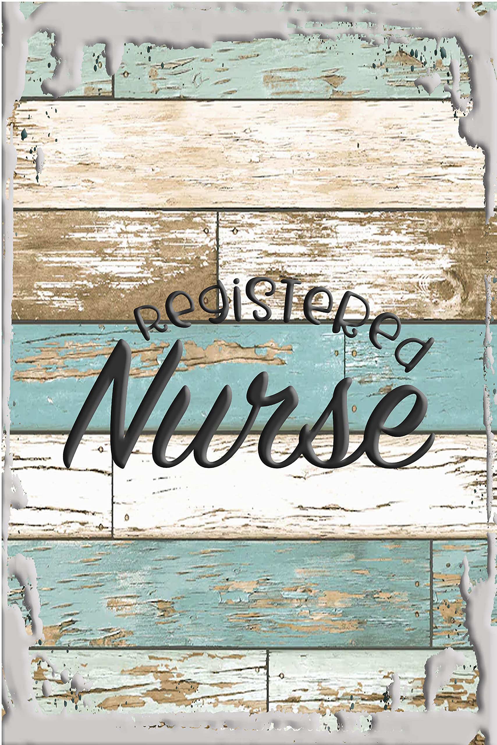 Funny Registered Nurse Scrubs - White Hospital Wall Art Decor - Perfect Gift for Nurses & Caretakers - Ideal for Hospitals, Clinics & Home Offices