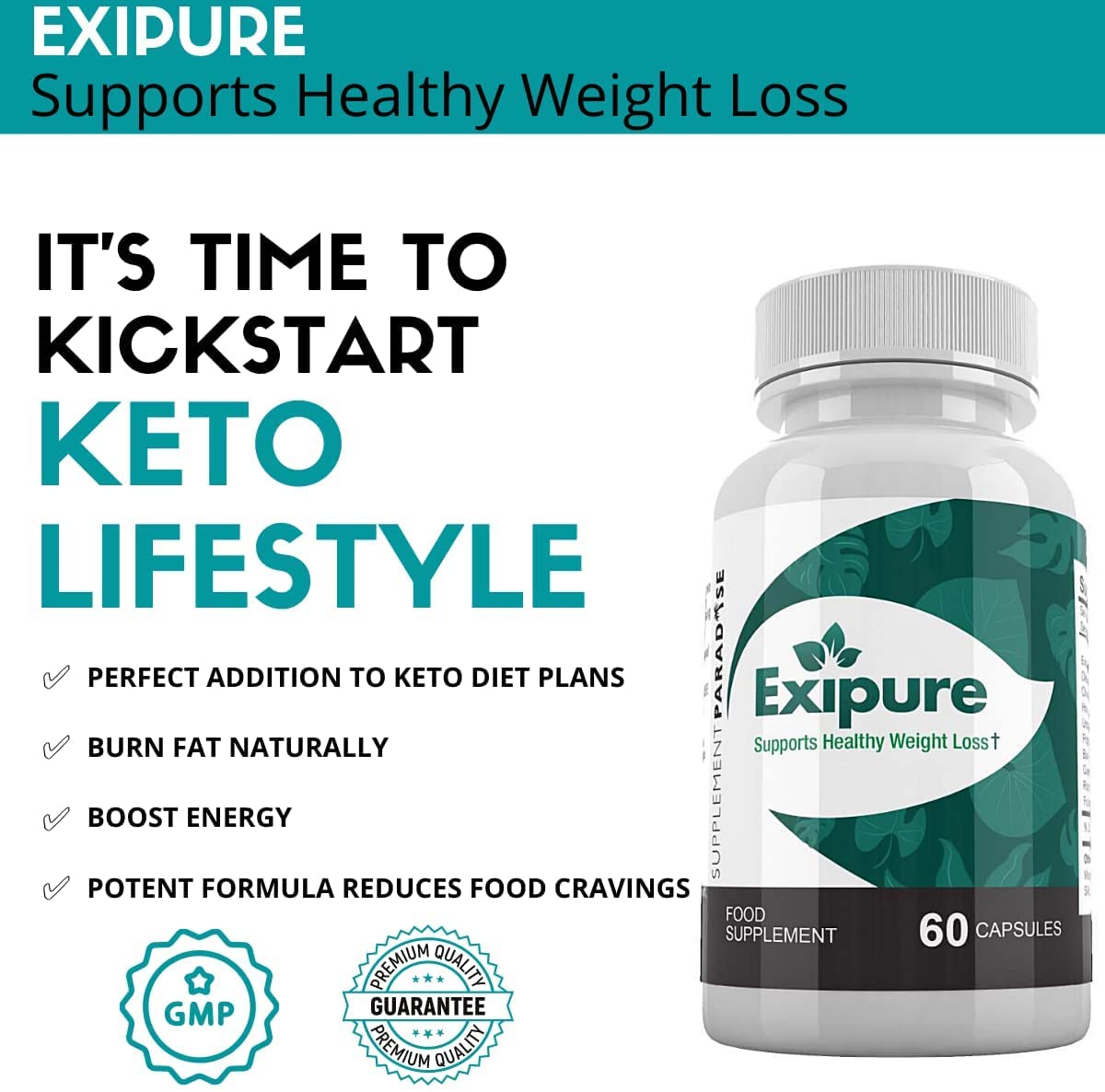 EXIPURE Natural Weight Loss Supplement - 60 Capsules for Healthy Metabolism & Fat Burning | Supports Energy & Appetite Control for Active Lifestyles