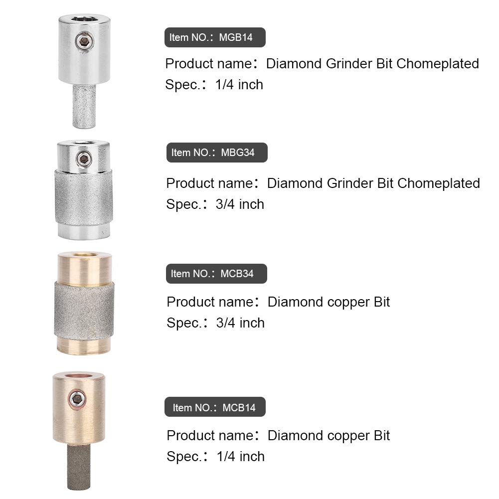 MCB34 Grinding Bit for Ceramic & Stained Glass - Abrasive Tool Compatible with Inland Gryphon Delphiglass Grinders | Perfect for Glass Art, Mosaics & DIY Craft Projects