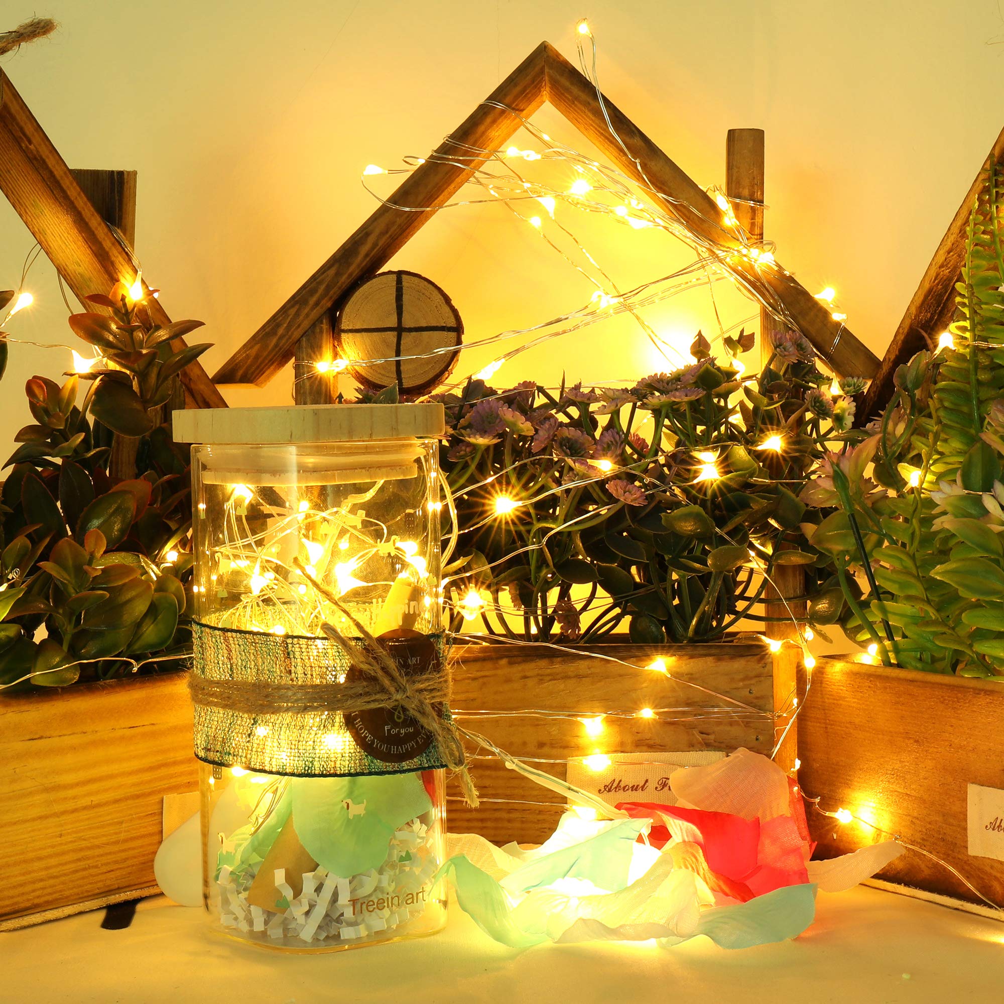 USB Powered 200 LED Fairy Lights - 66ft Warm White String Lights for Indoor & Outdoor Decor, Bedroom, Christmas, Wedding, Party, Patio, Window | Plug-in Decorative Lighting for Cozy Ambiance