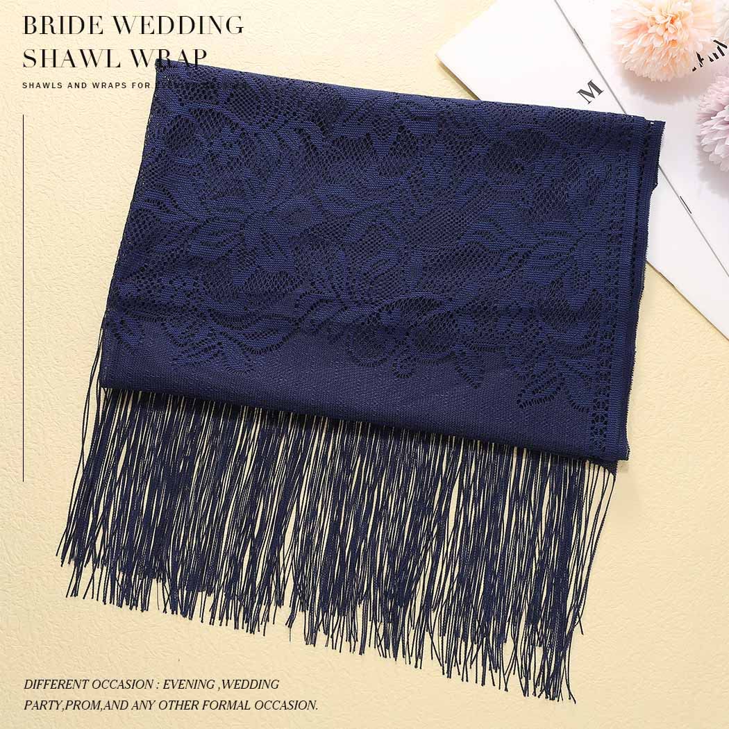 Elegant Lace Fringe Shawl Wrap for Evening Dresses - Women's Party Scarf, Prom Cover Up & Wedding Accessories for Brides | Perfect for Formal Events, Date Nights & Special Occasions
