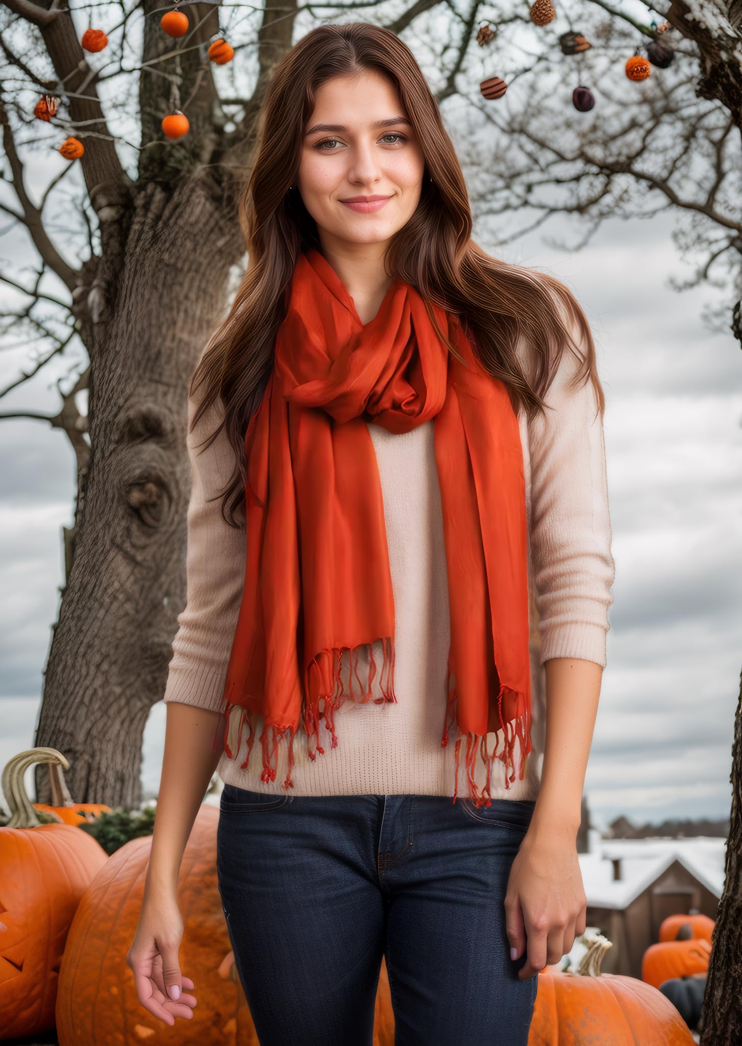 Luxury Pashmina Scarf for Women - Soft Cashmere Shawl Wrap for Evening Dresses, Weddings & Bridesmaids - Elegant All-Season Scarf for Formal or Casual Wear - Perfect for Office, Party & Special Occasions