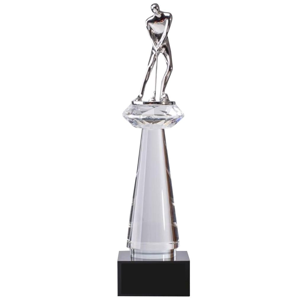 Premium Metal Golf Villain Trophy - Elegant Crystal Golf Competition Award for Hole-in-One - Perfect for Tournaments, Souvenirs & Office Decor