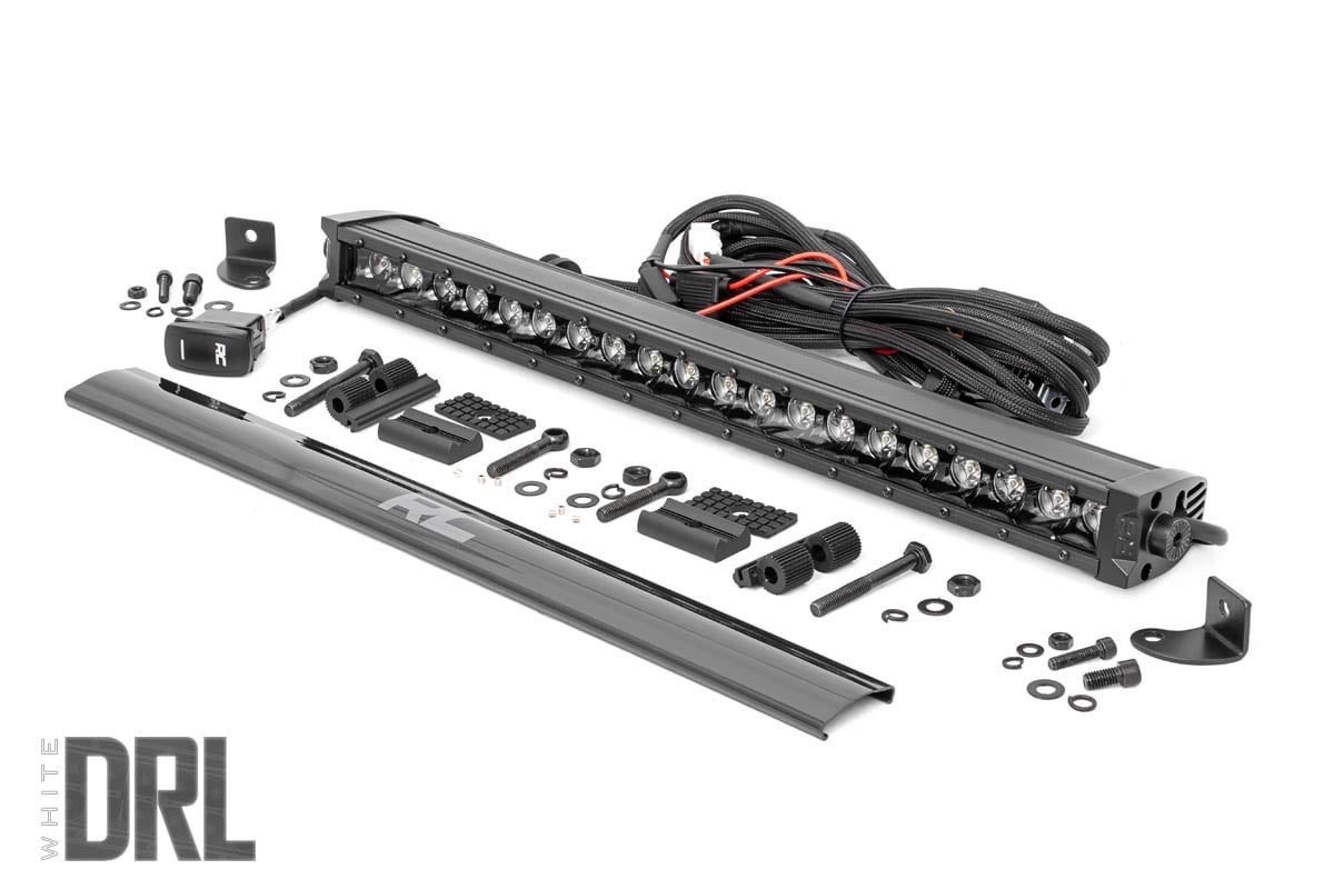 20 Inch Black Series LED Light Bar - Single Row Cool White DRL (70720BLDRL) for Off-Road Trucks, ATVs & UTVs - Waterproof & Durable Driving Lights