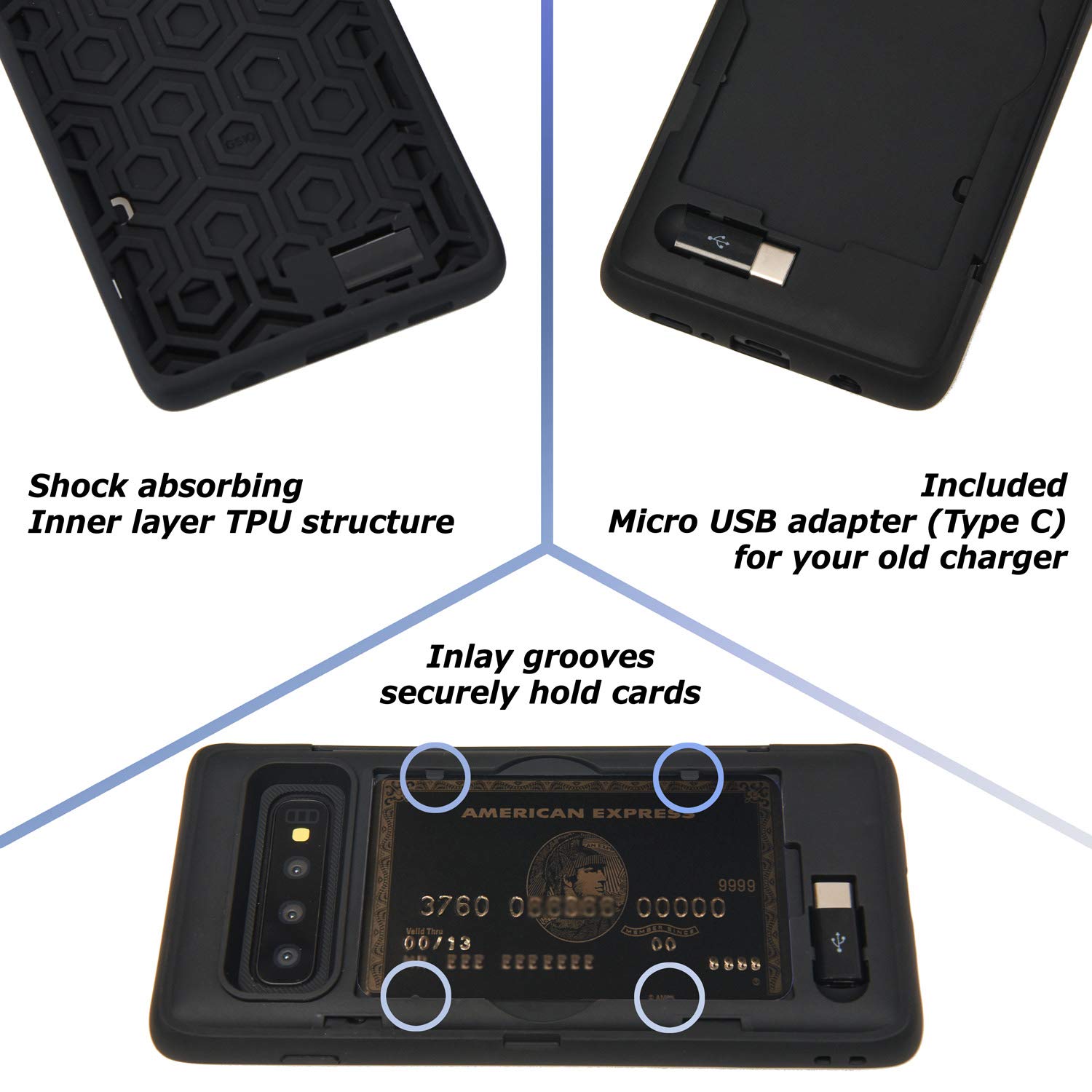 TORU CX PRO Case for Samsung Galaxy S10 - Slim Wallet Phone Cover with Hidden Card Slot, Kickstand & Mirror | Includes Strap & USB Adapter (Red) - Perfect for Travel, Work & Daily Use