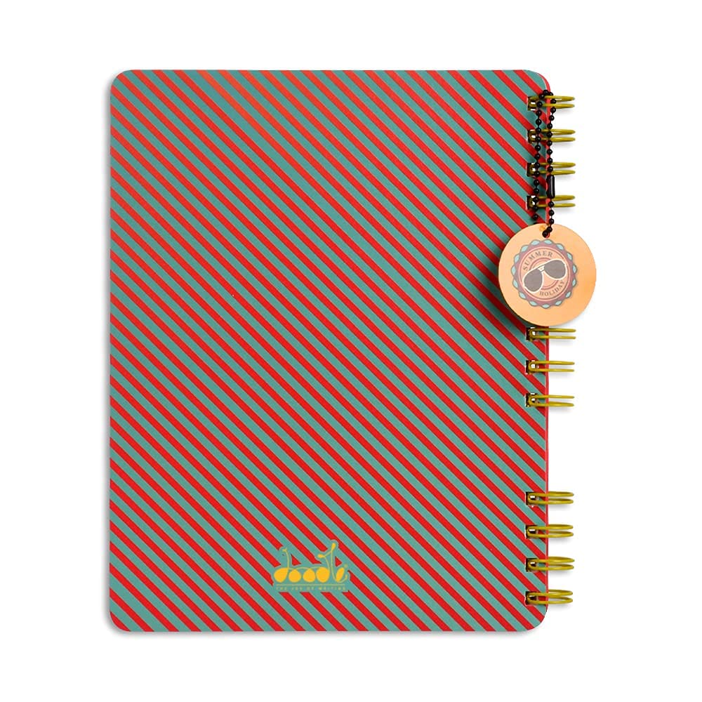 DOODLE Hardbound Spiral Travel Journal - B5 Size with 160 Undated Ruled Pages | 80 GSM Acid-Free Paper | Includes Bookmark Dangler & 100+ Stickers | Lays Flat for Comfortable Writing | Perfect for Travel Diaries, Adventure Logs & Memory Keeping (India Travel Edition)