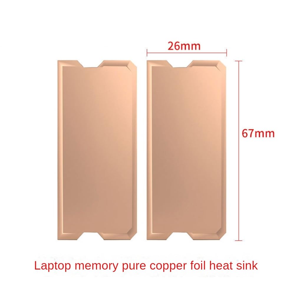 Premium DKSooozs Copper Memory Heatsink for Laptop - Enhanced DDR4/DDR5 RAM Cooling with Efficient Heat Dissipation | Perfect for Gaming PCs, Workstations & High-Performance Laptops