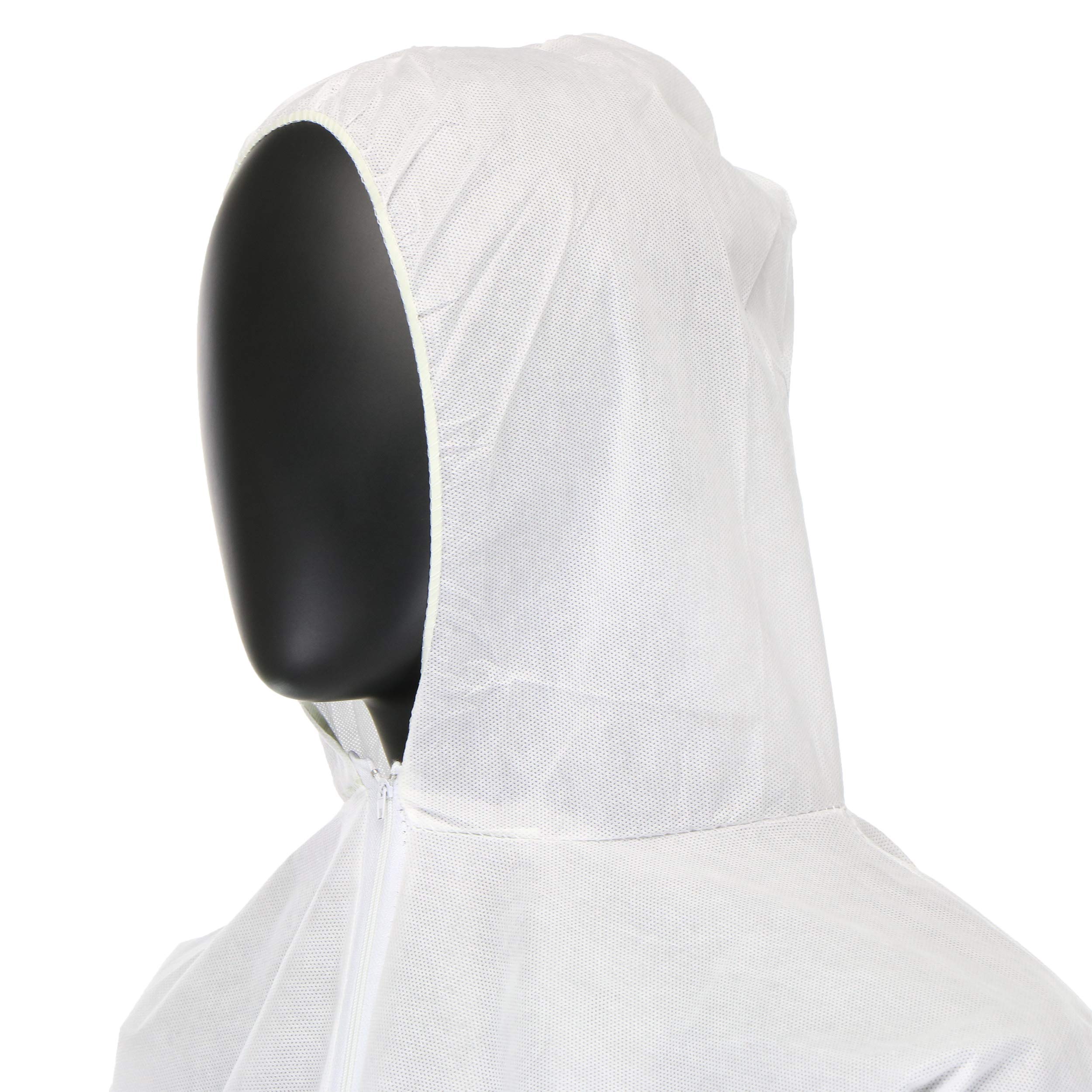 West Chester C3856 SMS Coverall - Pack of 25 White 4X-Large Safety Workwear with Hood & Elastic Wrist/Ankles - Ideal for Construction, Painting, Chemical Handling & Industrial Protection