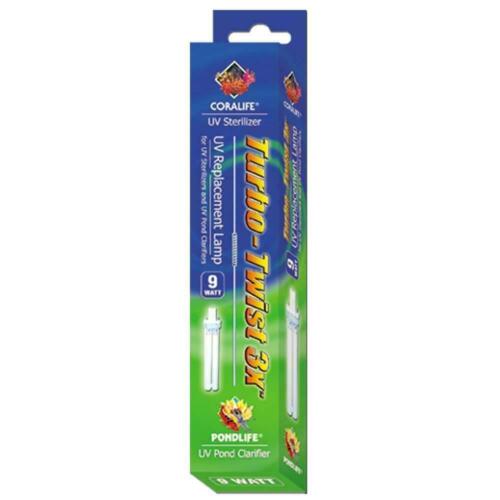 Coralife UV Replacement Lamp 9 Watt - Compatible with Turbo Twist 3x UV Sterilizer for Aquarium Water Purification & Algae Control - Ideal for Freshwater & Saltwater Fish Tanks