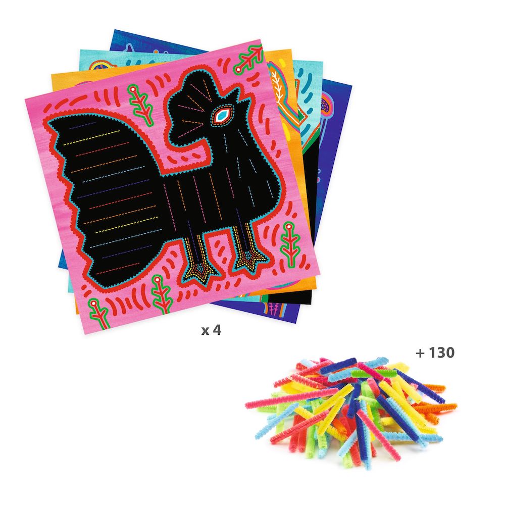 Djeco Super Soft Threading Toy for Kids - Fine Motor Skills Activity for Preschoolers & Toddlers - Perfect for Home, Classroom & Travel Play