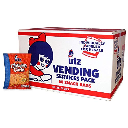 Utz Baked Cheddar Cheese Curls - 60 Count (1 oz Bags) | Gluten Free, Cholesterol Free Snacks Made with Real Cheese | Perfect for Lunchboxes, Office Snacks & On-the-Go Crunchy Treats