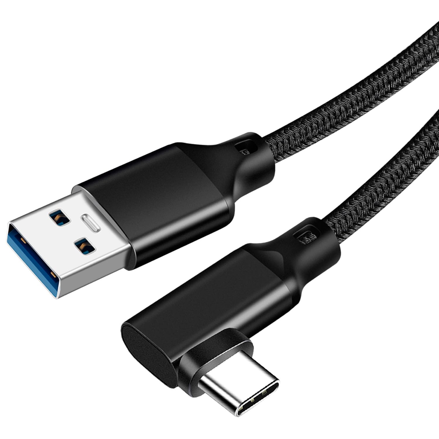 High-Speed USB C Cable 5Gbps 3ft - 90° Right Angle USB-C to USB-C Data Transfer Cord for VR, Gaming, Phones & Laptops | Fast Charging & Sync for MacBook, Samsung, PS5 & More