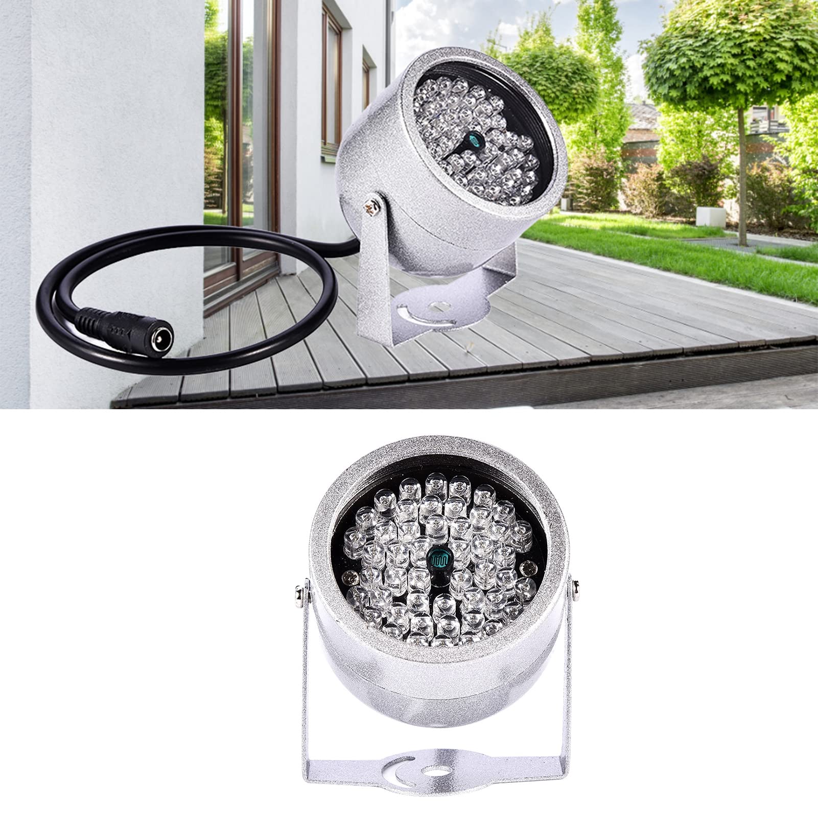 48-LED IR Infrared Night Vision Light for Security CCTV Cameras - Indoor/Outdoor Use - Perfect for Home Surveillance, Business Security & Dark Area Monitoring