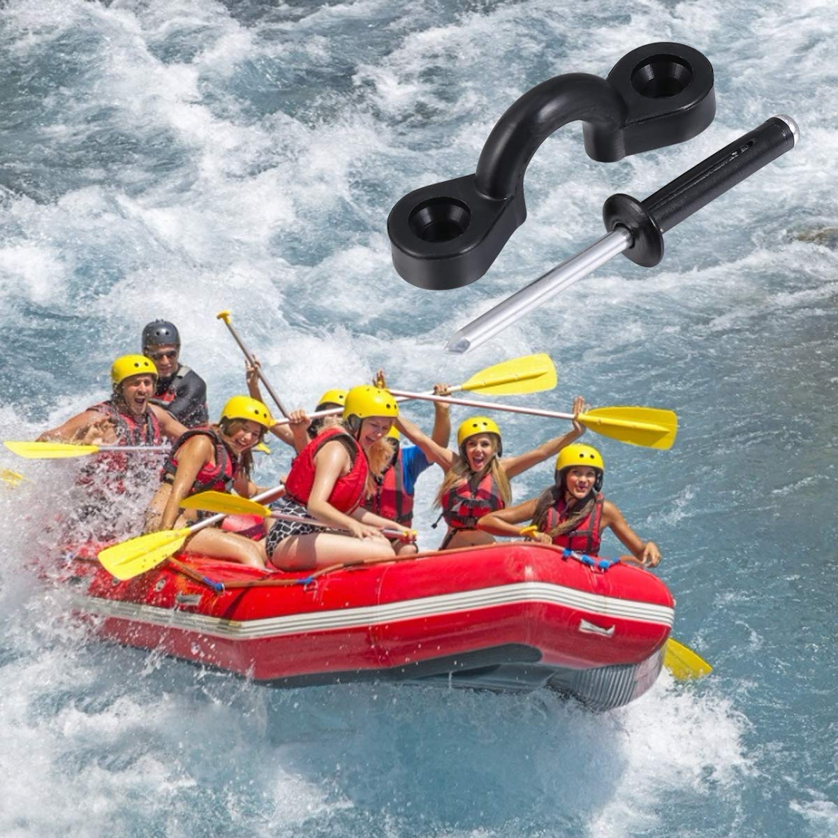 BESPORTBLE Kayak Rivet Gasket Kit with Buckles - Marine-Grade Stainless Steel Kayak Accessories for Kayak Deck & Yacht Rope Winding - Perfect for Kayaking, Boating & Water Sports
