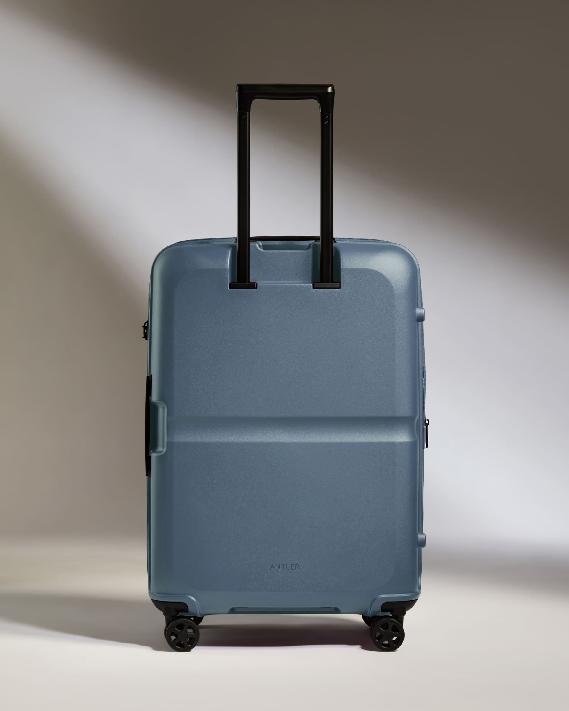 Medium Travel Luggage in Cove Blue with Single Stripe - Lightweight Carry-On Suitcase for Business Trips & Weekend Getaways