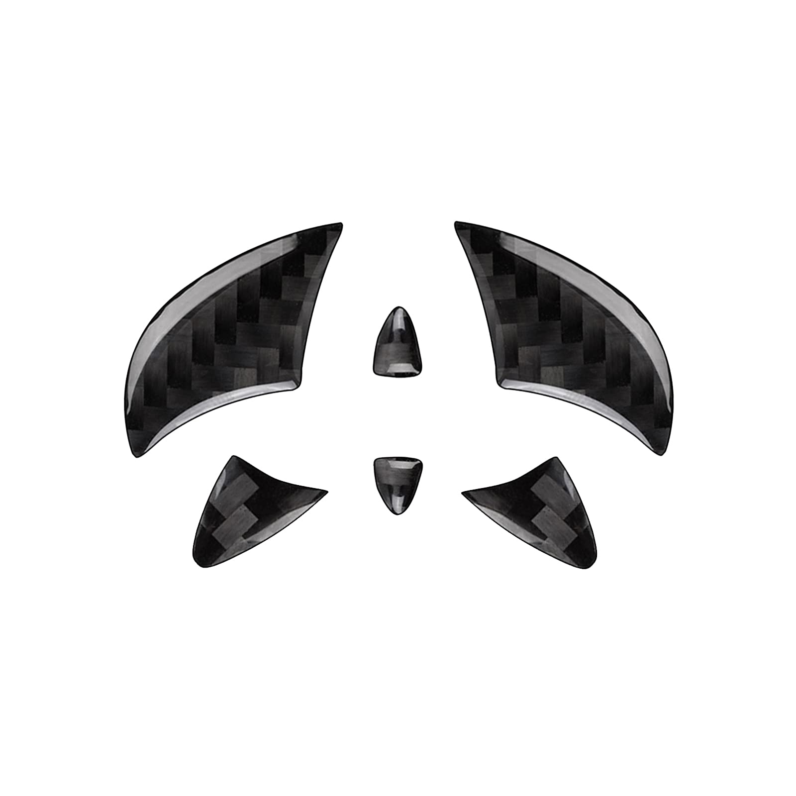Nuoozy Carbon Fiber Steering Wheel Emblem Badge Decal Sticker - Compatible with Toyota Camry, Highlander, RAV4 - Black Steering Wheel Logo Cap Accessory | Upgrade Your Car Interior Style