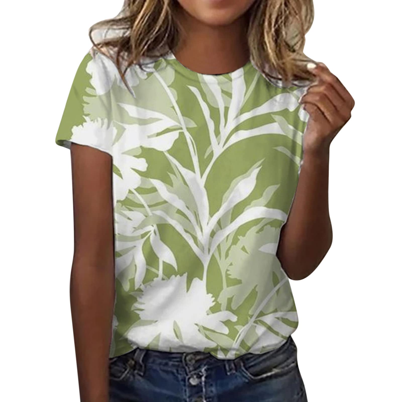 Women's Oversized Graphic Short Sleeve Crewneck T-Shirt - Soft Loose Fit Casual Tee for Everyday Wear, Street Style & Summer Outfits