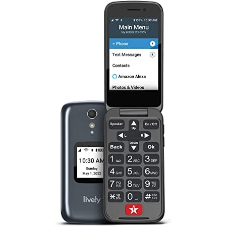Jitterbug Flip2 Easy-to-Use Senior Cell Phone with Big Buttons - Gray | Hearing Aid Compatible & Emergency Response | Perfect for Elderly Parents & Grandparents at Home or Traveling