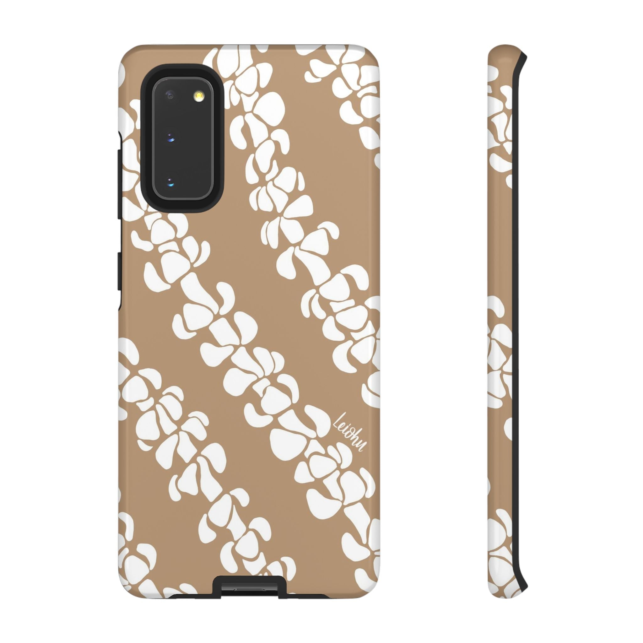 Premium Puakenikeni Tan Leather Case for Samsung Galaxy - Durable Protection with Stylish Design for Everyday Use