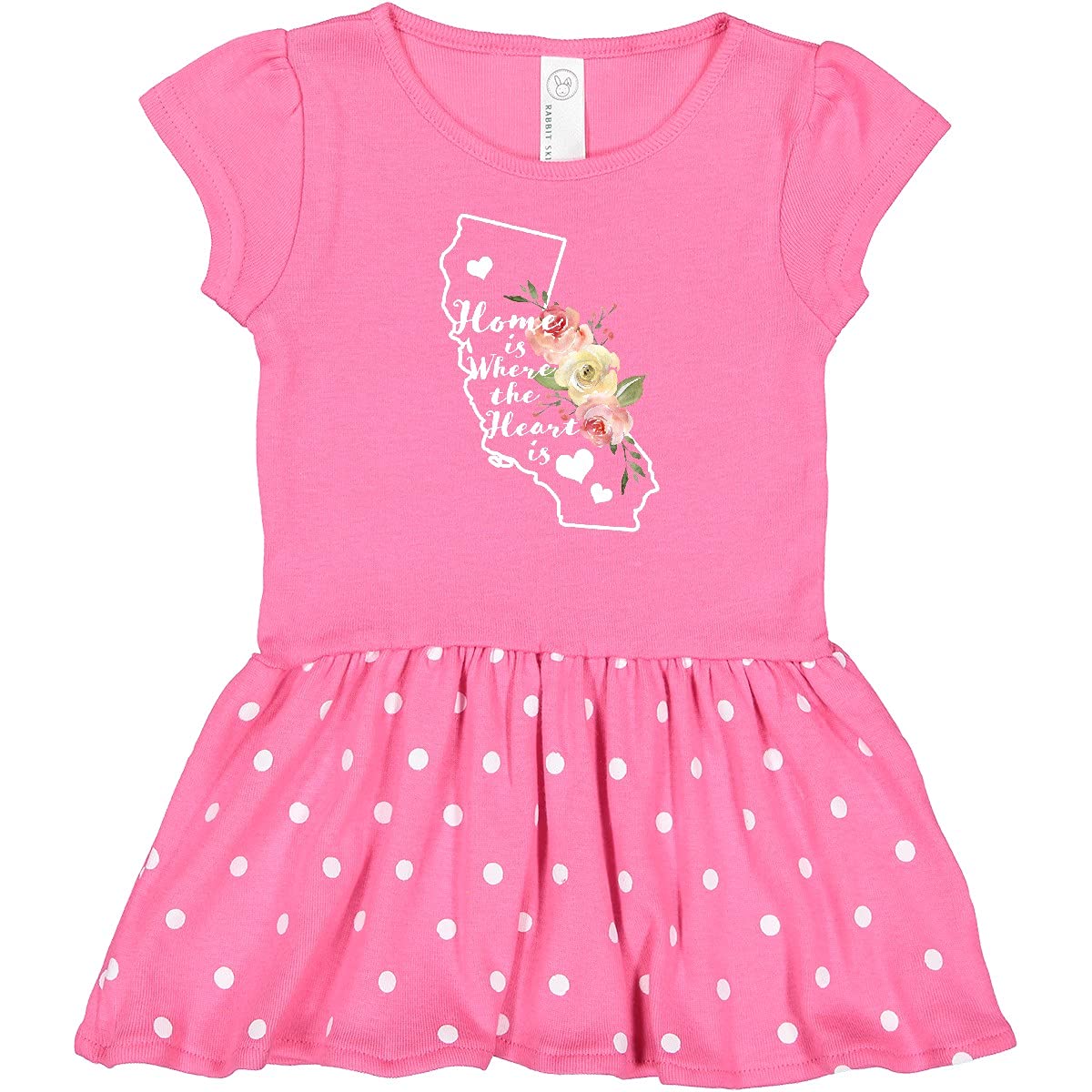 Inktastic California Home is Where The Heart is Watercolor Print Infant Dress - Cute Baby Outfit for Family Photos, Holidays & Special Occasions