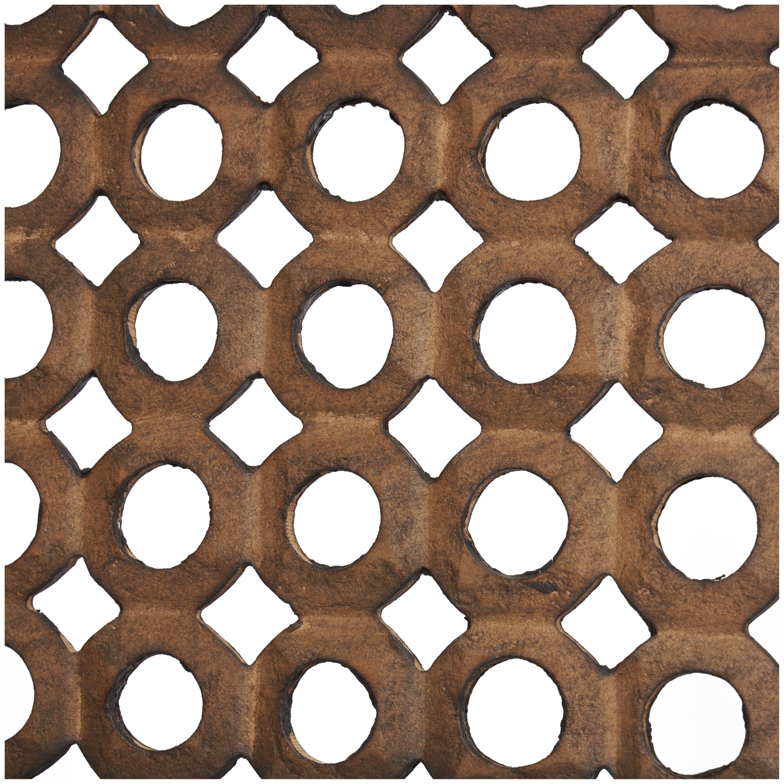Handmade Wooden Floral Room Divider Screen - Large Brown Partition Wall Decor for Living Room, Bedroom, Office | Home & Office Privacy Screen, Decorative Room Separator